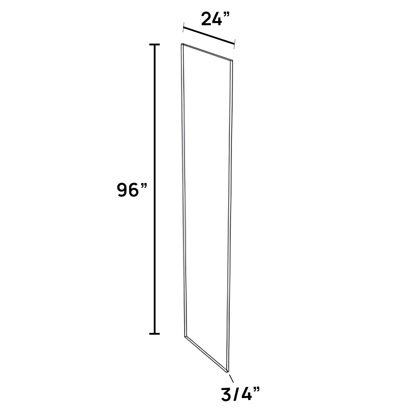 24 inch - Tall Finished Panel