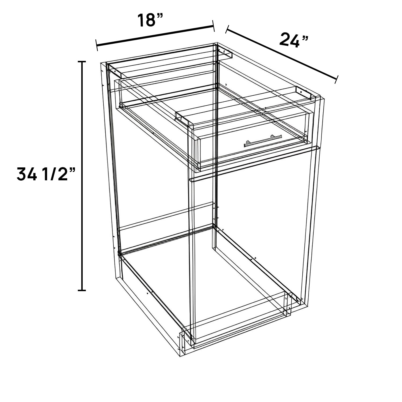 B18TRASH - Base Cabinet