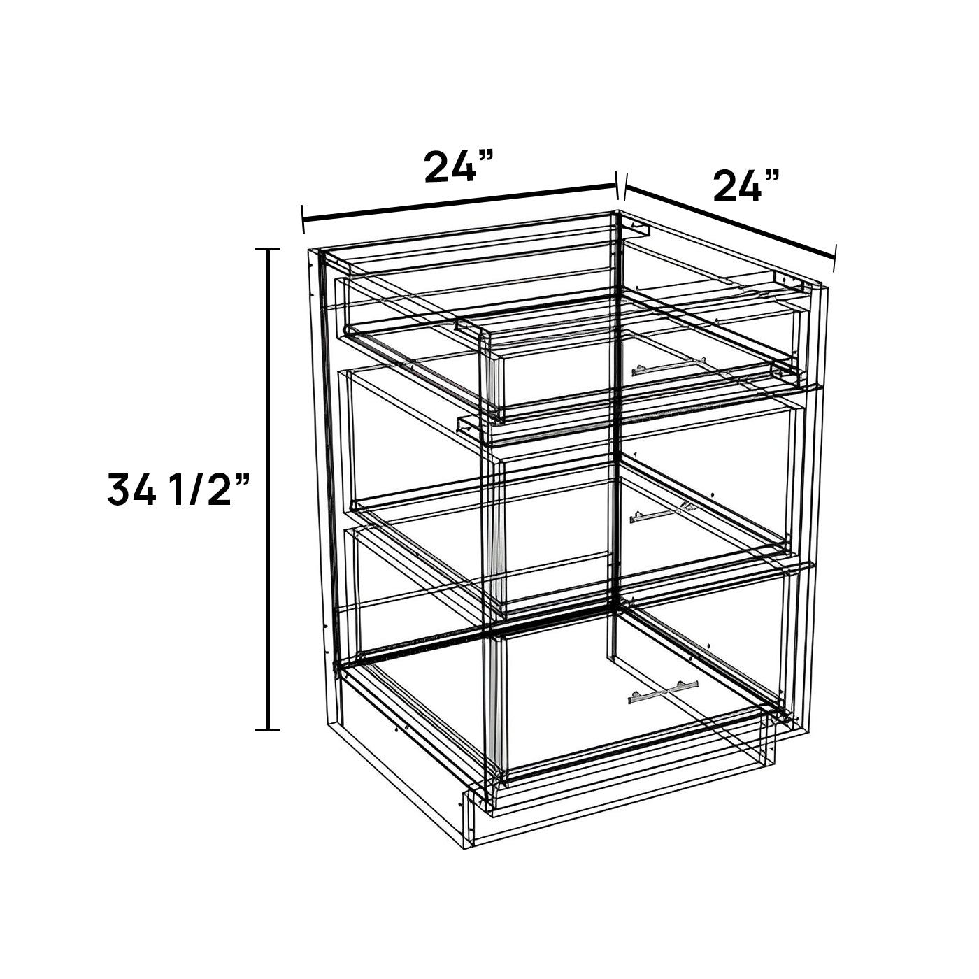 DB24-3 - Drawer Base Cabinet