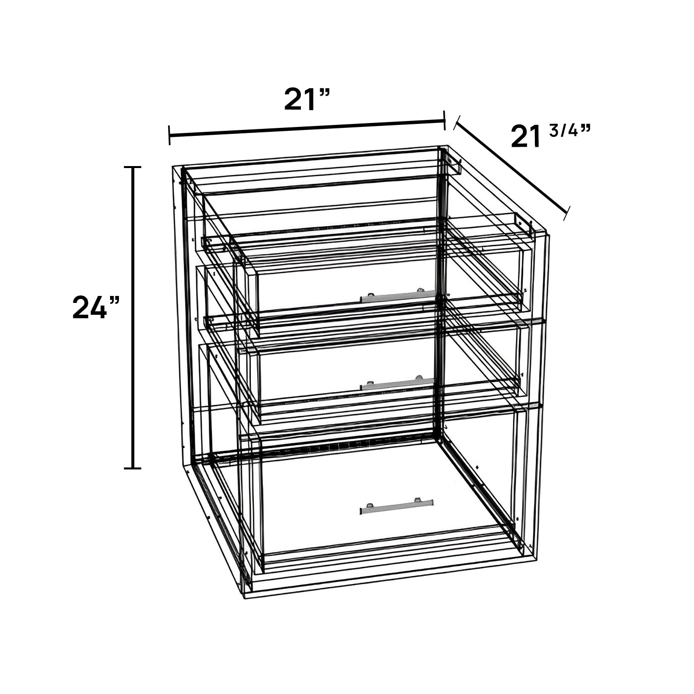 FV2124D-3 - Floating Vanity Cabinet