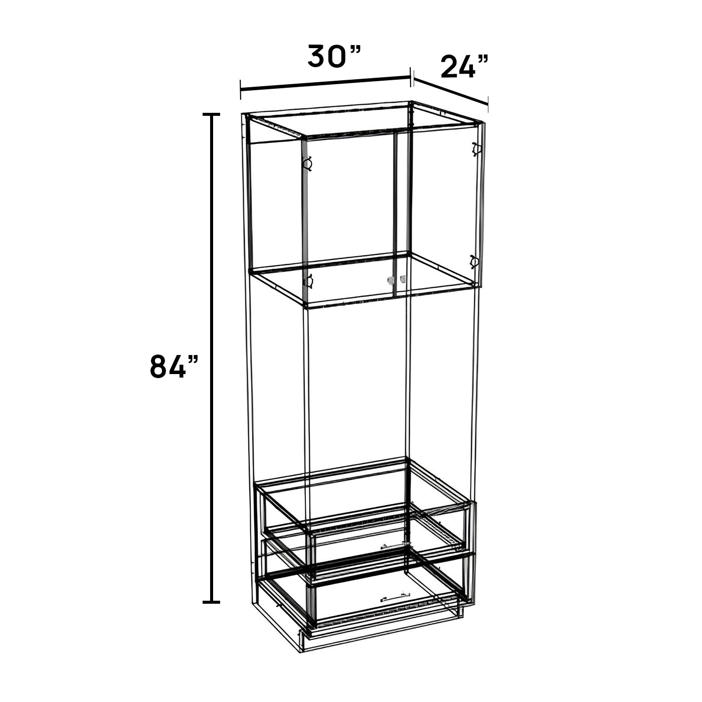 OC3084-SO - Open Cabinet