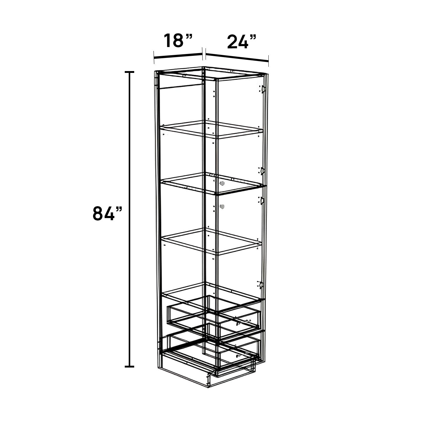 PD1884 - Pantry Drawer Cabinet