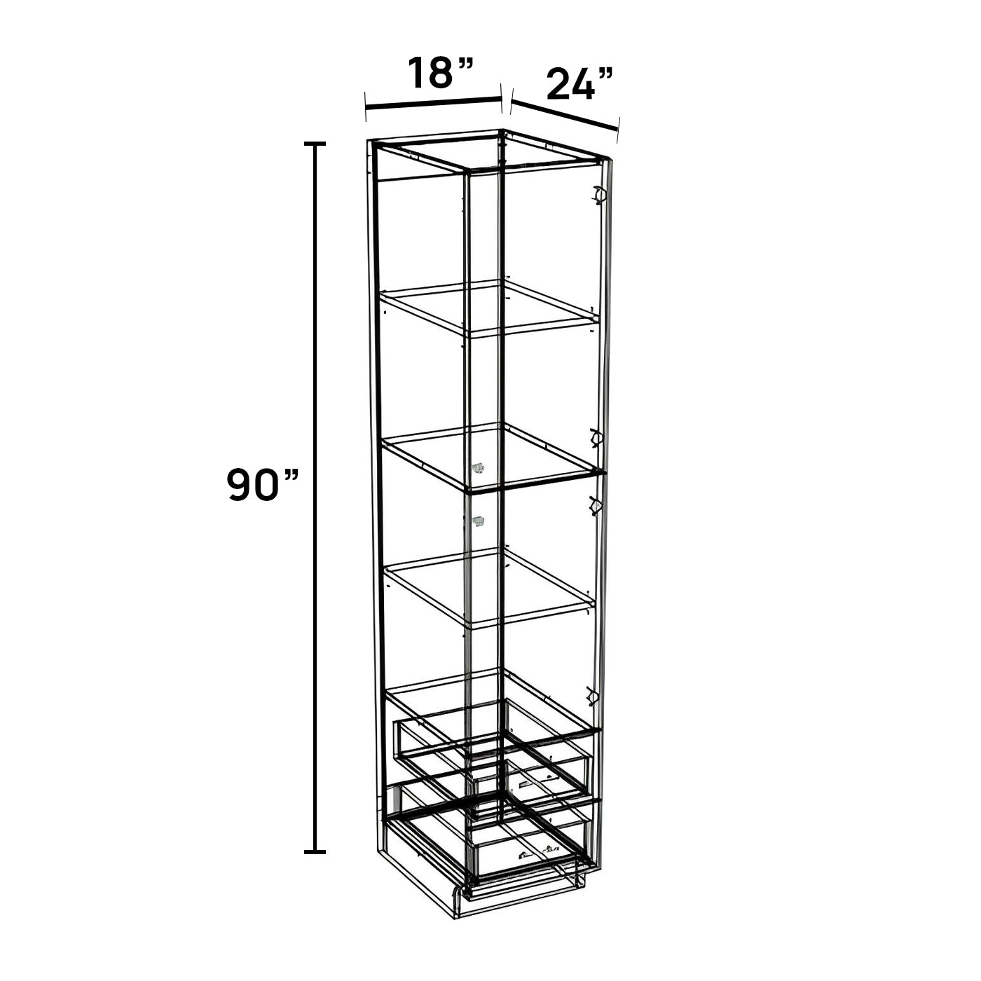 PD1890 - Pantry Drawer Cabinet