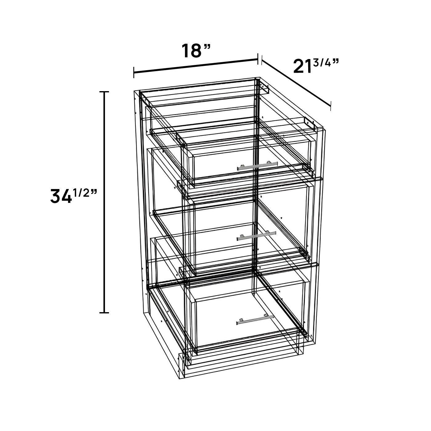 VDB18 - Vanity Drawer Base Cabinet