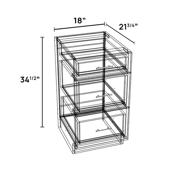 VDB18 - Vanity Drawer Base Cabinet