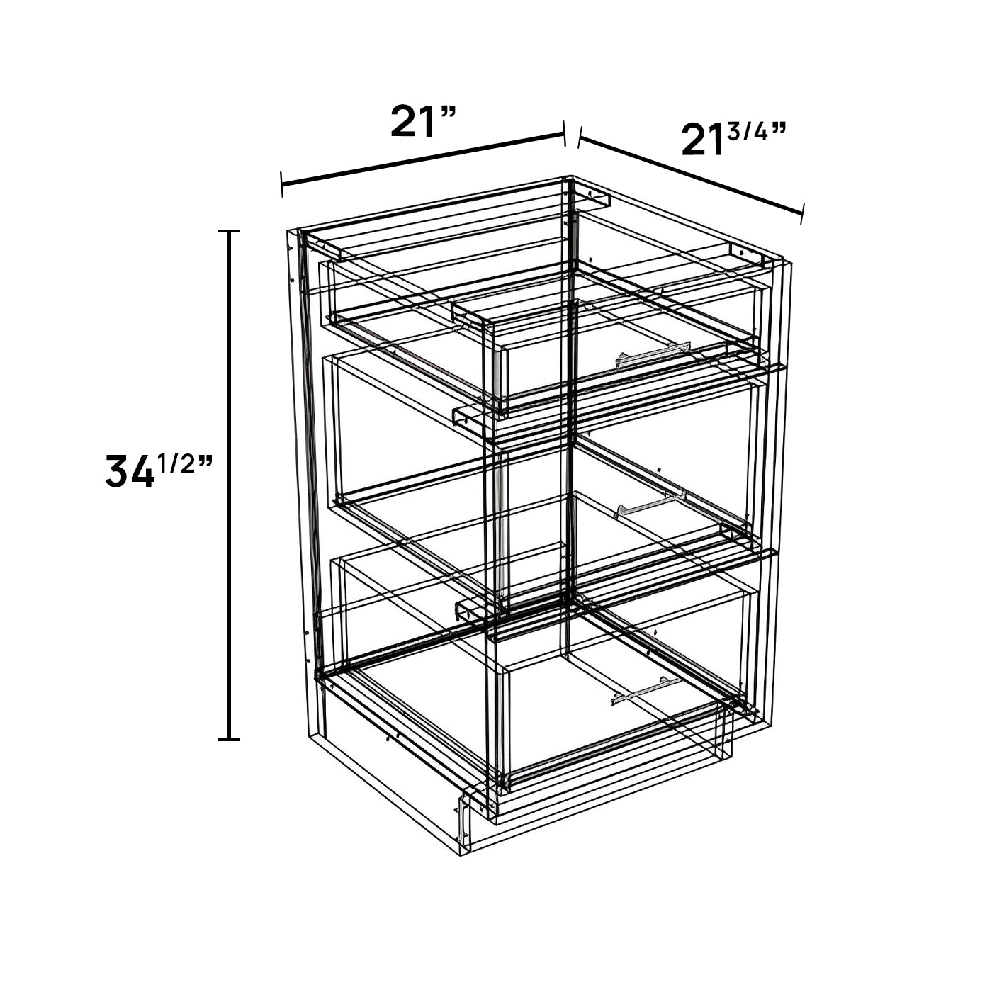 VDB21 - Vanity Drawer Base Cabinet