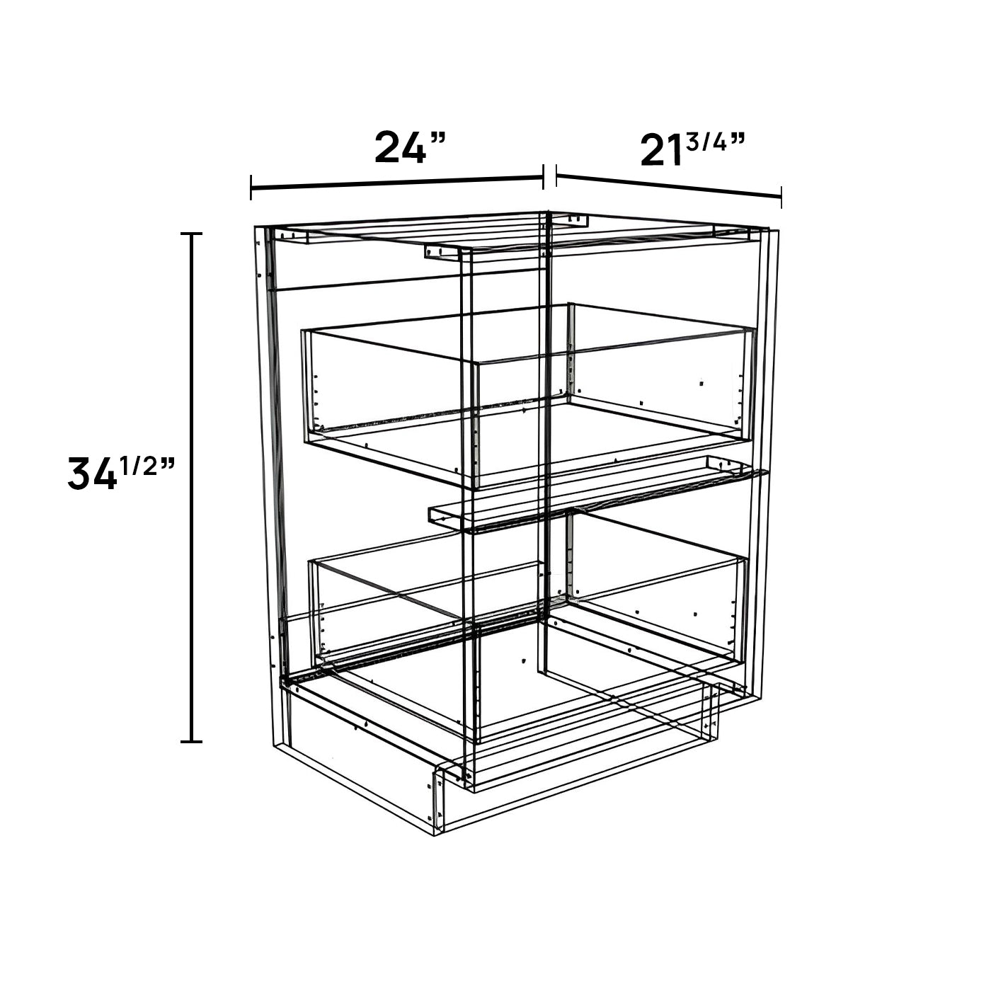 VDB24-2 - Vanity Drawer Base Cabinet