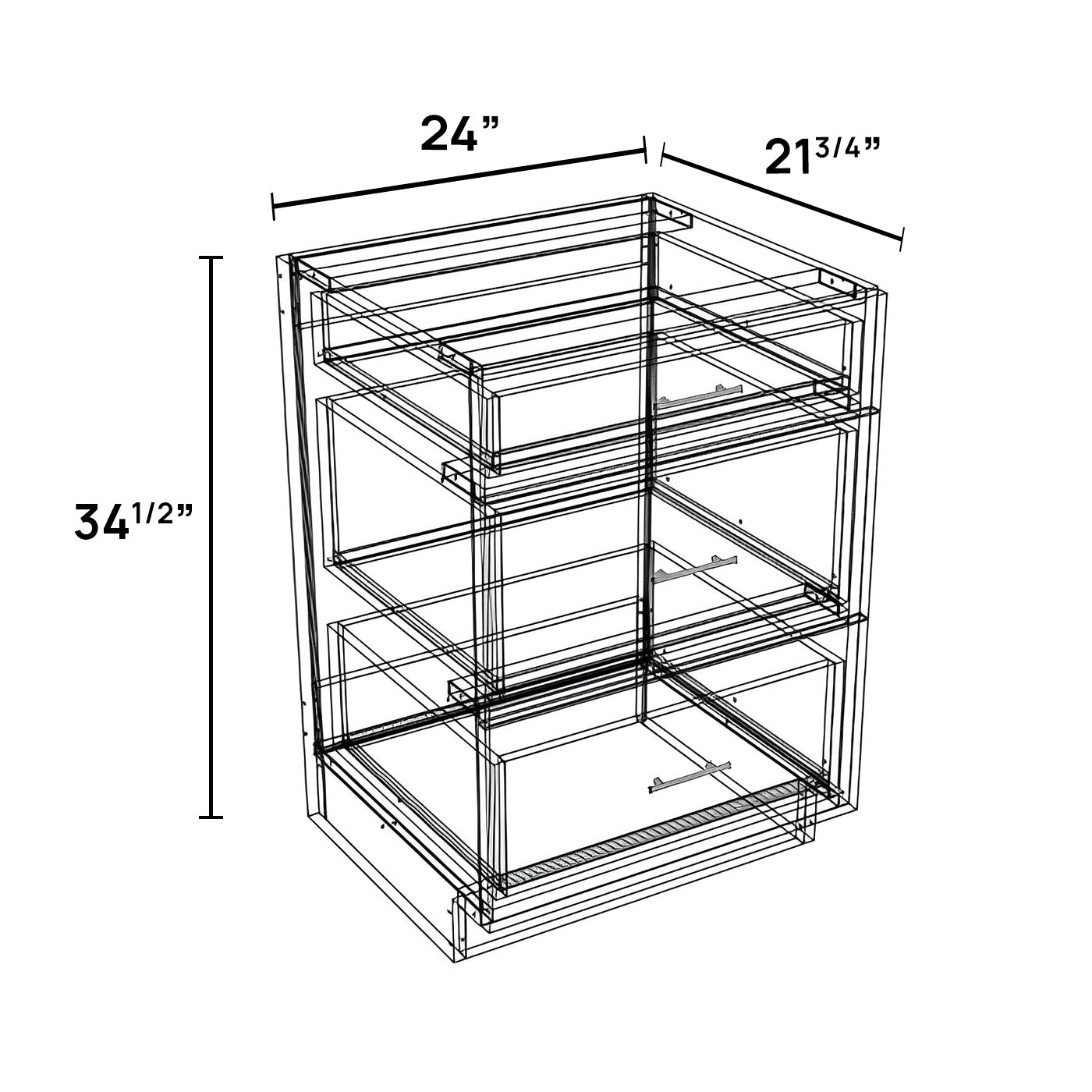 VDB24 - Vanity Drawer Base Cabinet