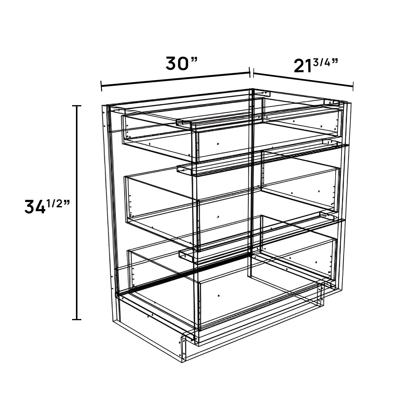 VDB30 - Vanity Drawer Base Cabinet